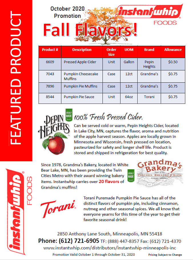Minneapolis Foodservice, Dairy Products Supplier & Milk Distributor Instantwhip